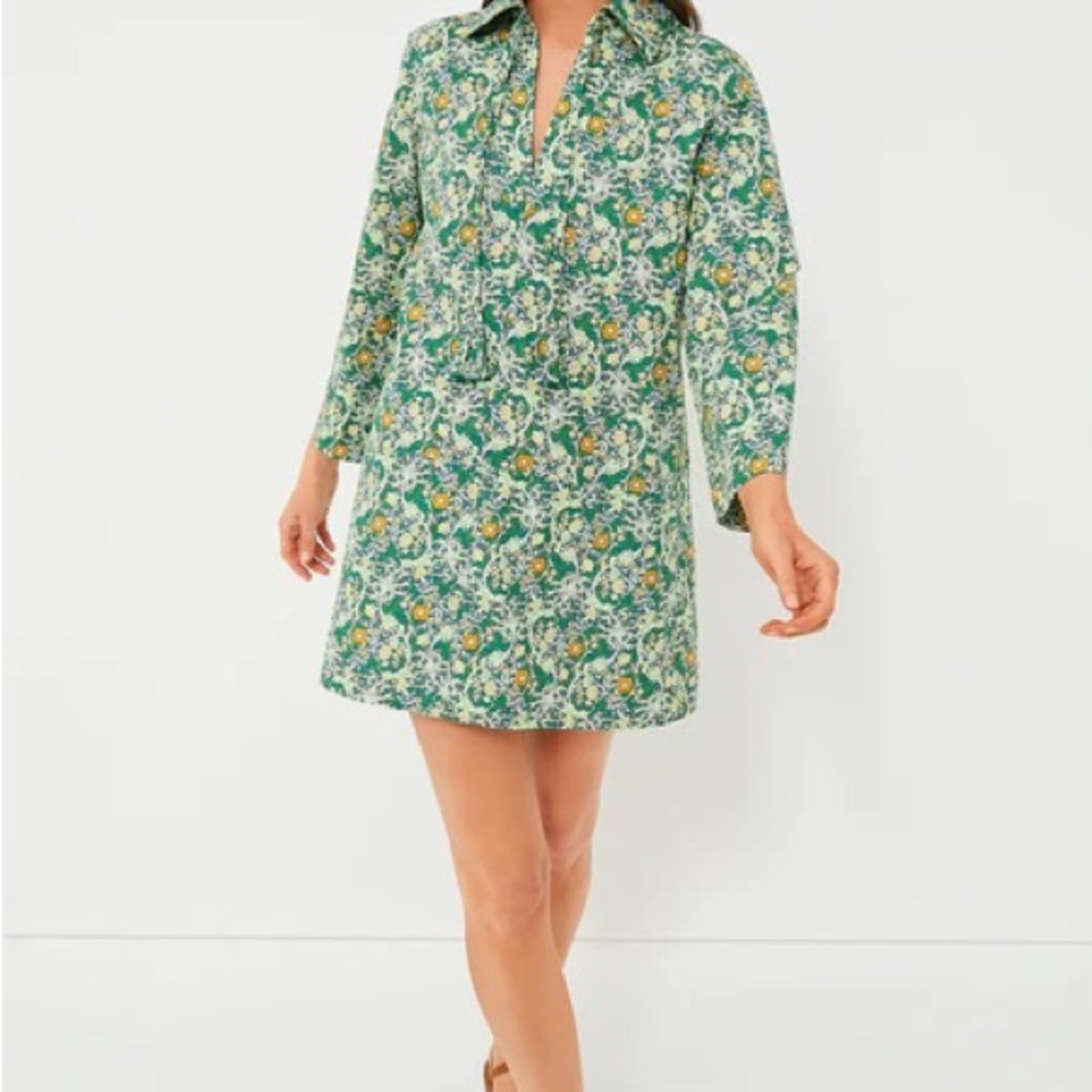 Tuckernuck Green Floral Carrington Dress
